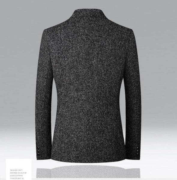 Men's Classic Casual Formal Business Solid Slim Fit Plaid Suit Blazers  -  GeraldBlack.com