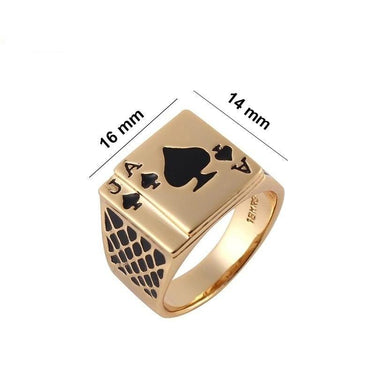 Men's Classic Design Cool Black Ring with Enamel Heart Inscription - SolaceConnect.com