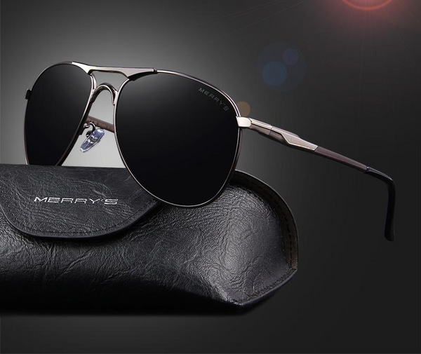 Men's Classic Designer Aluminum Polarized Driving Eyewear Pilot Sunglasses - SolaceConnect.com