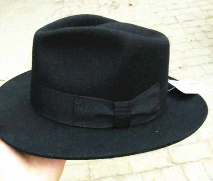 Men's Classic Fashion Black Formal Fedora Gentleman Hat in Wool - SolaceConnect.com