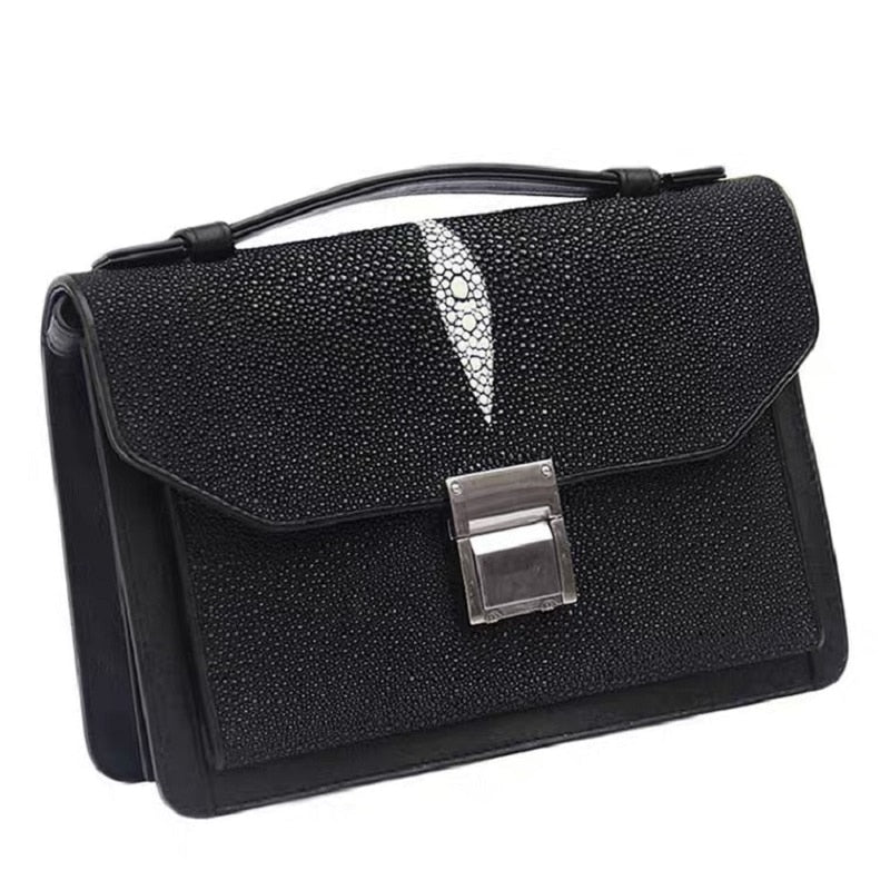 Men's Classic Style Authentic Stingray Skin Business Clutch Wallets  -  GeraldBlack.com
