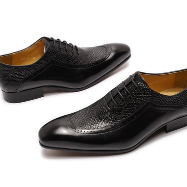 Men's Classical Brown Lace Up Pointed Toe Business Dress Shoes - SolaceConnect.com