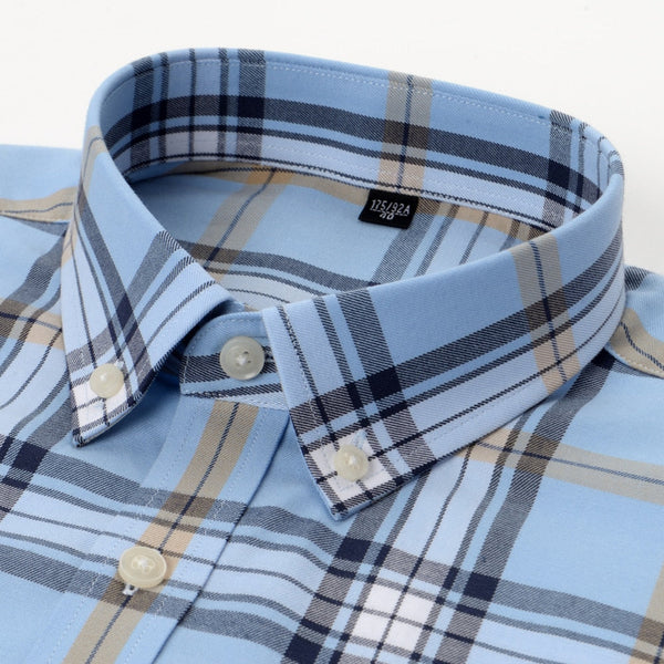 Men's Comfortable Brushed Heavy Cotton Long-sleeve Standard-fit Shirt  -  GeraldBlack.com