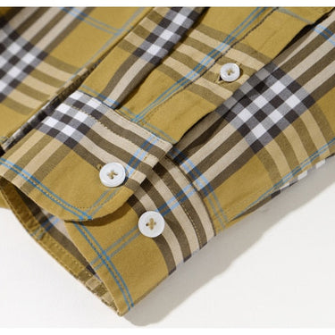 Men's Comfortable Cotton Long Sleeve Button Down Pocketless Shirt  -  GeraldBlack.com