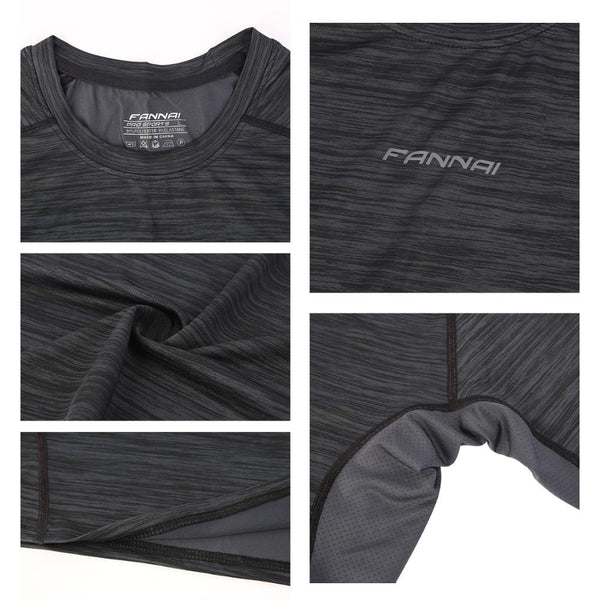 Men's Compression Running Bodybuilding Fitness Sportswear Sport T-Shirts - SolaceConnect.com