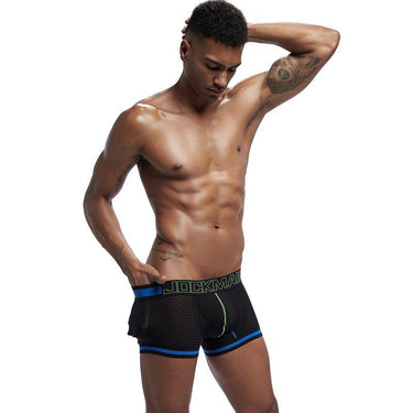 Men's Cotton Solid Sexy Mesh U Pouch Boxer Shorts Trunks Underpants  -  GeraldBlack.com