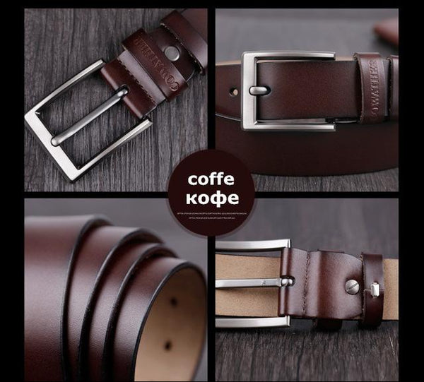 Men's Cow Genuine Leather Designer Vintage Strap Belts for Men - SolaceConnect.com
