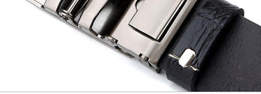 Luxury Crocodile Pattern Cowskin Leather Belts Ratchet Automatic Buckle Belt Men Accessories NCK699 - SolaceConnect.com