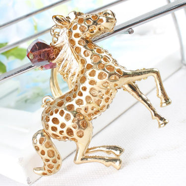 Men's Cute Horse Crystal Rhinestone Fashion Purse & Car Key Chain - SolaceConnect.com