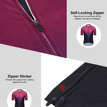 Men's Cycling Jersey Set Gradient Series Breathable Shirt+3D Cushion Shorts Padded Pants Bib Short  -  GeraldBlack.com
