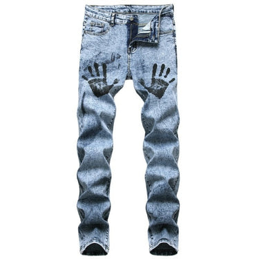 Men's Denim Designer Hole Patchwork Ripped Hip Hop Jeans Pants  -  GeraldBlack.com