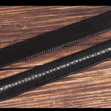 Men's Designer Authentic Exotic Leather Needle Pin Buckle Waist Strap Belts  -  GeraldBlack.com