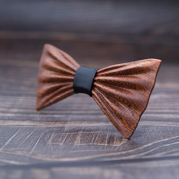 Men's Designer Fashion Geometric Pattern Gravata Wooden Bow Tie for Party - SolaceConnect.com