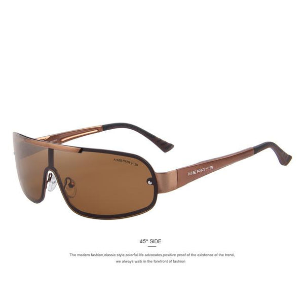Men's Designer HD Goggle Integrated Eyewear Classic Polarized Sunglasses - SolaceConnect.com