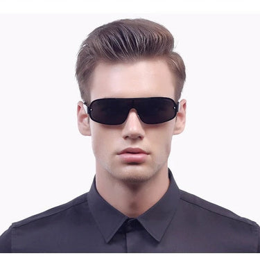 Men's Designer HD Goggle Integrated Eyewear Classic Polarized Sunglasses  -  GeraldBlack.com