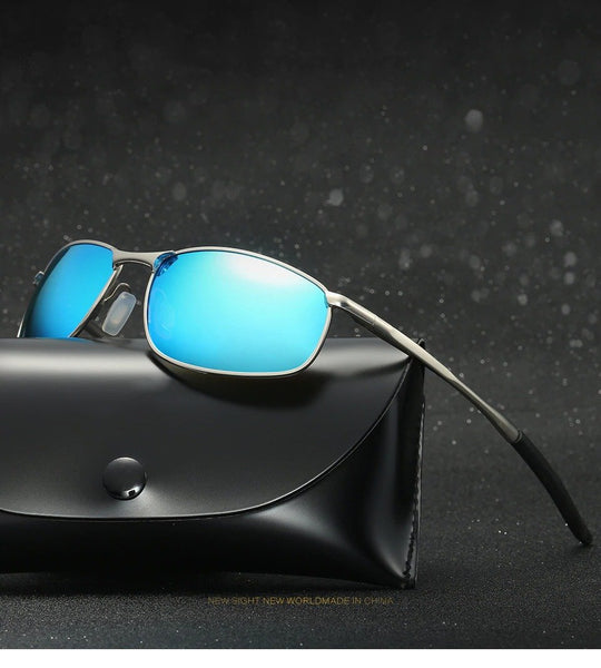 Men's Designer Rectangle Polarized Photochromic Driving Sunglasses - SolaceConnect.com
