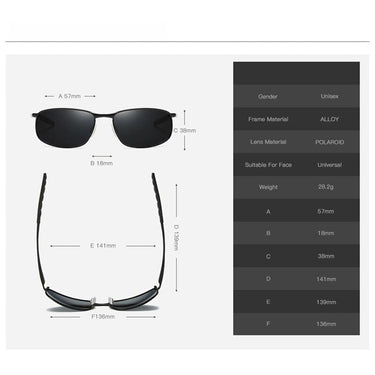 Men's Designer Rectangle Polarized Photochromic Driving Sunglasses  -  GeraldBlack.com