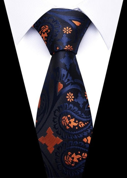 Men's Designer Silk Mix Colors Wedding Accessories Business Fit Tie  -  GeraldBlack.com