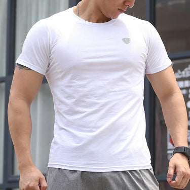 Men's Dry Fit Whole Fabric Super Breathable Short Sleeve Fitness Shirts  -  GeraldBlack.com