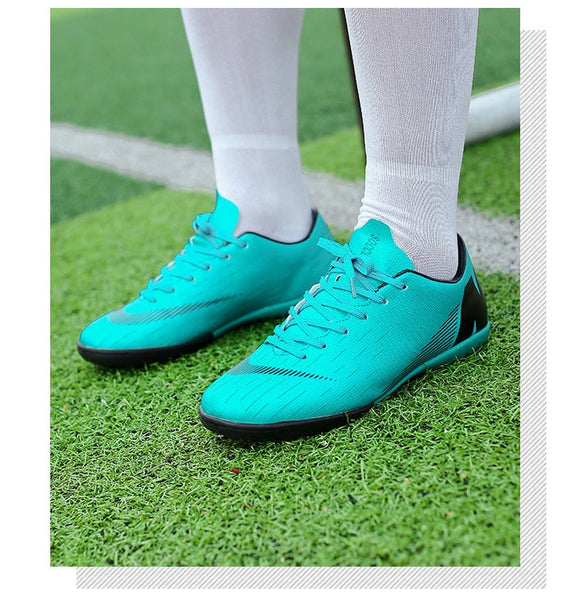 Men's Eur Size 35-44 Lace-up Breathable Hard Court Soccer Boots  -  GeraldBlack.com