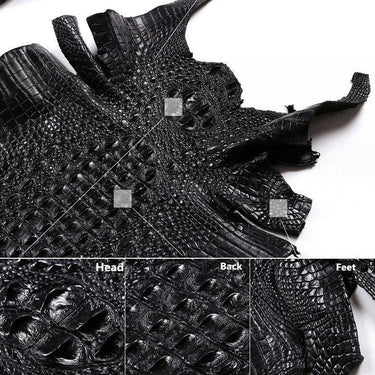 Men's Exotic Alligator Leather Zipper Closure Portfolio Business Handbag  -  GeraldBlack.com