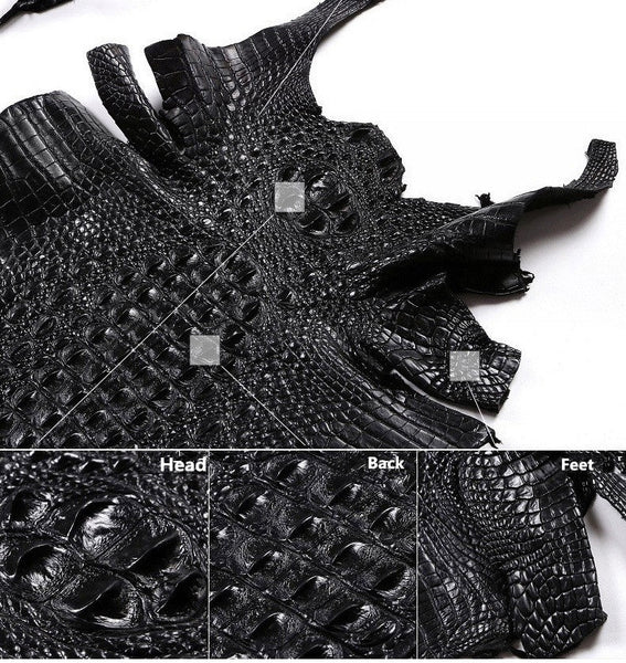 Men's Exotic Alligator Leather Zipper Closure Portfolio Business Handbag  -  GeraldBlack.com