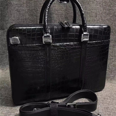 Men's Exotic Business Style Genuine Crocodile Belly Skin Hand Bag  -  GeraldBlack.com