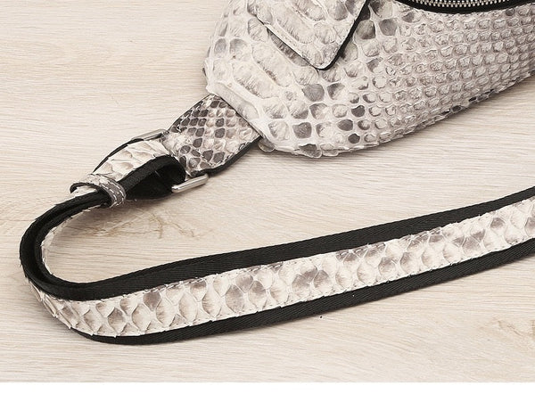 Men's Exotic Serpentine Pattern Leather Cross Shoulder Bag Messenger  -  GeraldBlack.com