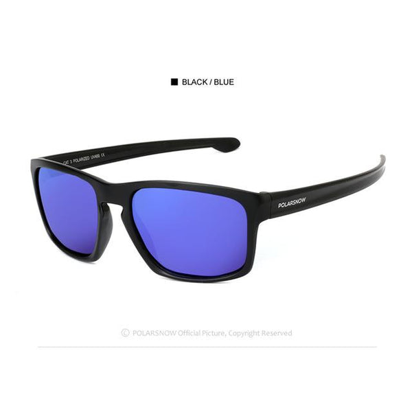 Men's Eyewear Polarized Mirror Coating Points Black Driving Sunglasses - SolaceConnect.com