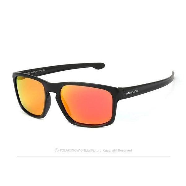Men's Eyewear Polarized Mirror Coating Points Black Driving Sunglasses  -  GeraldBlack.com