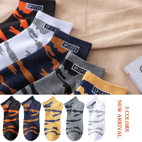 Men's Fashion 5 Pairs Lot Casual Cotton Colorful Breathable Ankle Socks  -  GeraldBlack.com