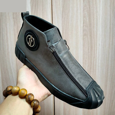 Men's fashion breathable hi-top flat shoes flat heel ankle bone botines Hombre brand designer masculine men A3  -  GeraldBlack.com