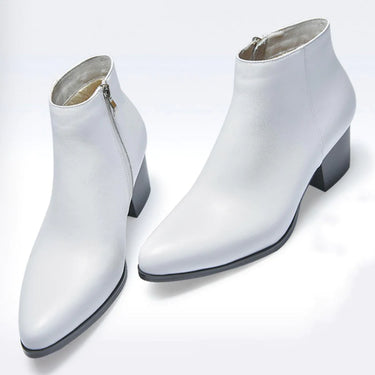 Men's Fashion British Style Height Increase Pointed Toe High Heel Boots  -  GeraldBlack.com