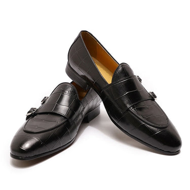 Men's Fashion Business Double Monk Strap Slip-On Breathable Loafers  -  GeraldBlack.com