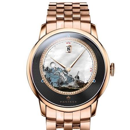 Men's Fashion Business Waterproof Windmill Scenery Dial Automatic Watch - SolaceConnect.com