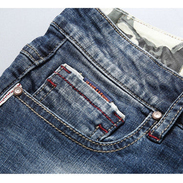 Men's Fashion Casual Stretch Ripped Slim Fit Elastic Denim Shorts  -  GeraldBlack.com