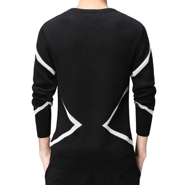 Men's Fashion Casual Striped Cotton Pullovers Sweater Coat - SolaceConnect.com