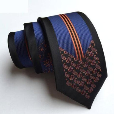 Men's Fashion Casual Style Slim 6cm Skinny Floral Dot and Striped Necktie - SolaceConnect.com