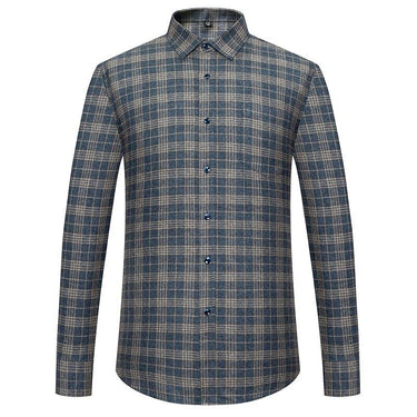 Men's Fashion Cotton Brushed Plaid Checkered Shirts with Single Patch Pocket  -  GeraldBlack.com