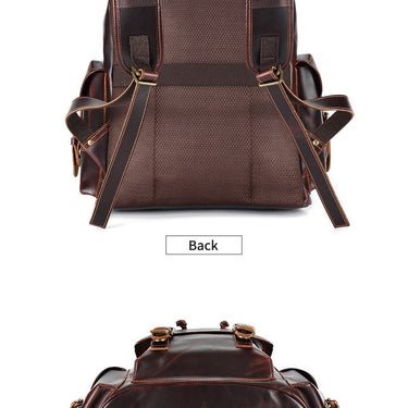 Men's Fashion Genuine Leather Large Capacity School Travel Backpacks  -  GeraldBlack.com
