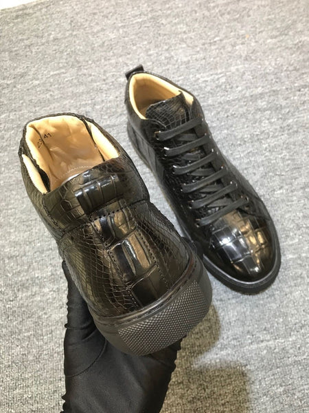 Men's Fashion Genuine Leather Real Lace Up Designer Casual Shoes  -  GeraldBlack.com