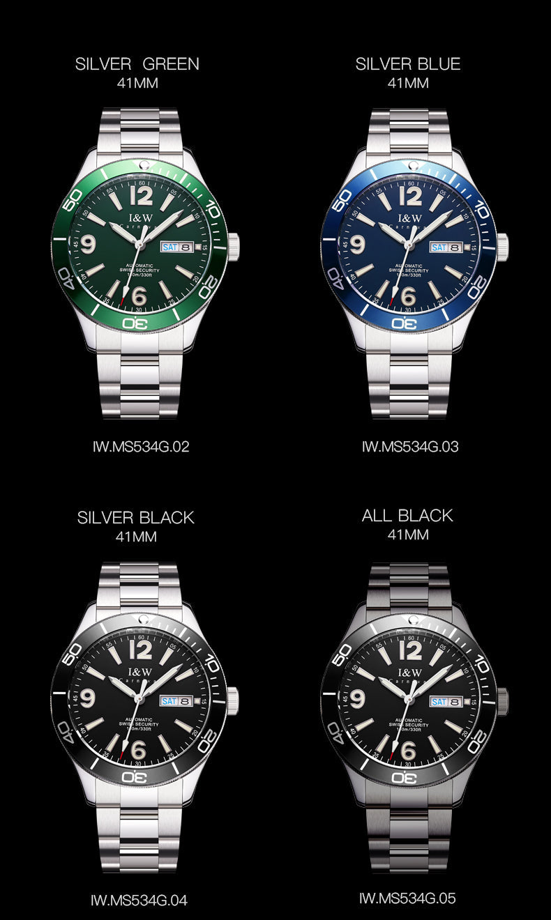 Men's Fashion Luxury Classic Sapphire Mechanical 100M Waterproof Watch  -  GeraldBlack.com