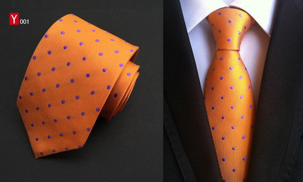 Men's Fashion Polyester Dot Pattern Colored Dots Wave Point Silk Necktie  -  GeraldBlack.com