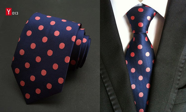 Men's Fashion Polyester Dot Pattern Colored Dots Wave Point Silk Necktie  -  GeraldBlack.com