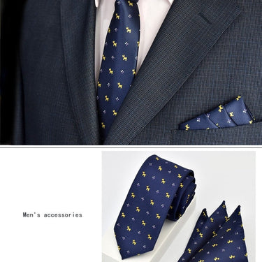 Men's Fashion Polyester Dot Pattern Woven Slim Skinny Narrow Necktie  -  GeraldBlack.com