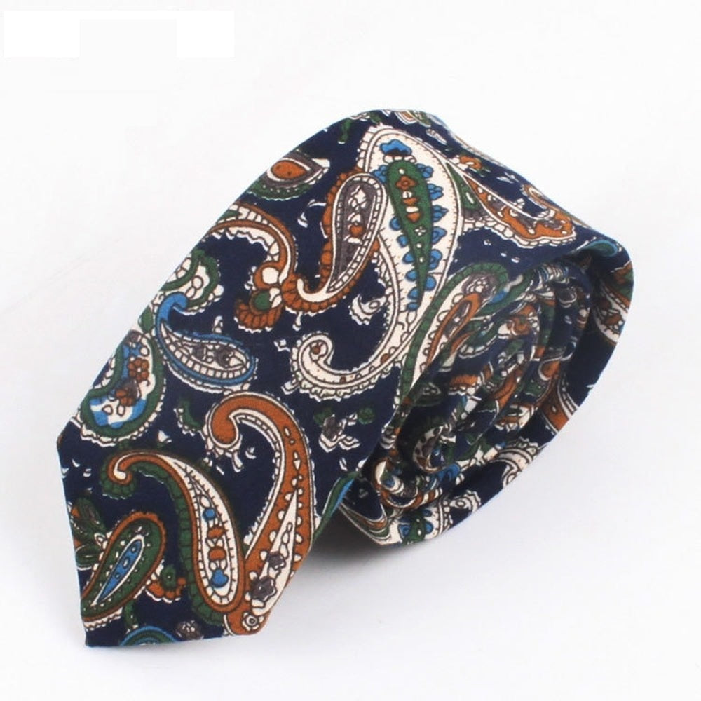 Men's Fashion Polyester Printed Cashew Flower Pattern Neckties  -  GeraldBlack.com