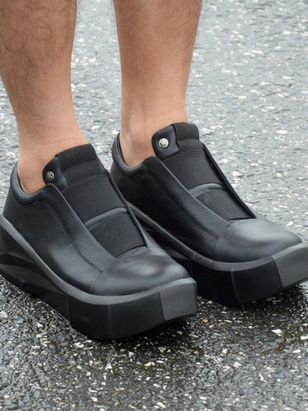 Men's Fashion Thick Platform Slip On Casual Height Increasing Shoes  -  GeraldBlack.com