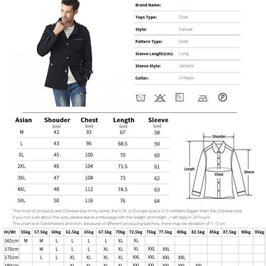 Men's Fashion Trench Overcoat Casual Spring Outerwear Jacket with Zipper - SolaceConnect.com