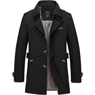 Men's Fashion Trench Overcoat Casual Spring Outerwear Jacket with Zipper  -  GeraldBlack.com