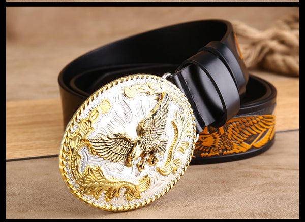 Men's Fashion Waist Eagle Strap Punk Style Waistband Cowboy Belt  -  GeraldBlack.com